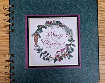 Christmas wreath mini album for photos