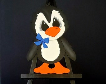 Penguin die cut scrapbook or card embellishments