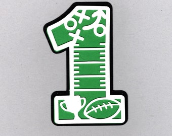 Football numbers for card or scrapbook layout die cut embellishment