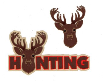 Hunting title with Buck for scrapbook layout