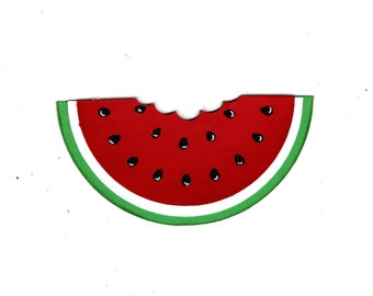 Watermelon Slice die cut paper piece embellishment for scrapbooking