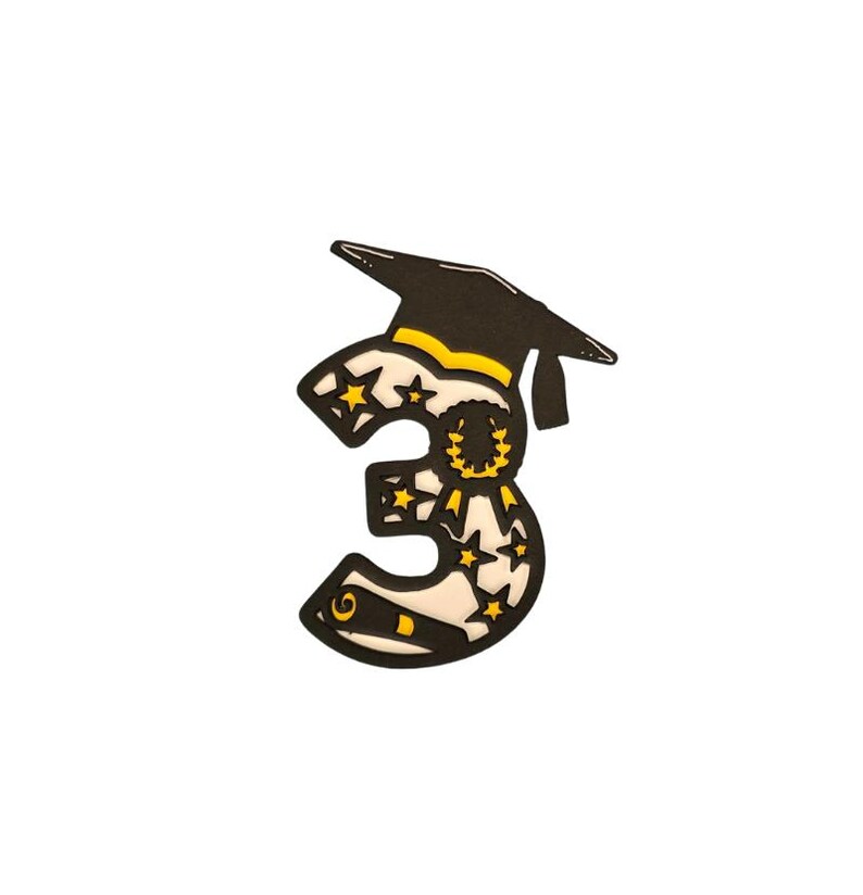Graduation Numbers Die Cut Paper Pieces Embellishments - Etsy