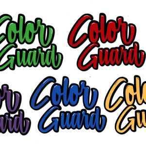 Color Guard Title for Scrapbook or Cards, Die Cut Embellishment - Etsy