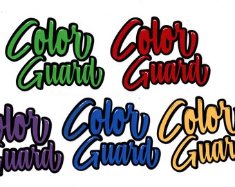 Color Guard Title for scrapbook or cards, die cut embellishment