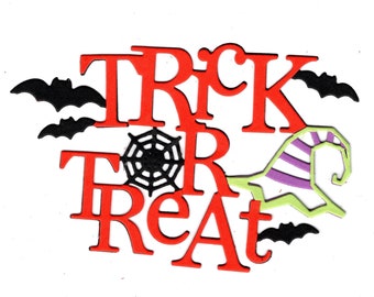 Trick or Treat Halloween Title for Scrapbook
