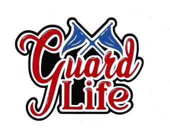 Guard Life Title Embellishment for Scrapbook Page.