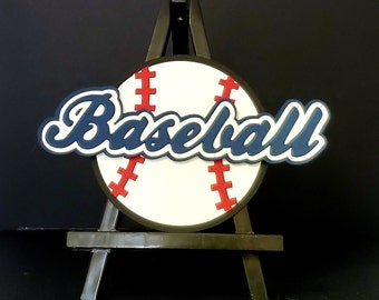 Baseball title for Scrapbooking page, Paper Piecing die cut embellishment