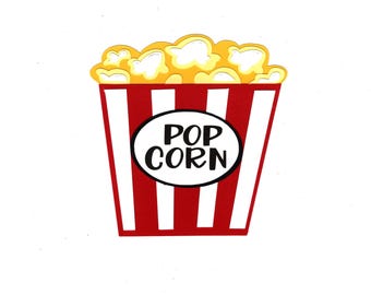 Movie Popcorn bucket for scrapbooking layout