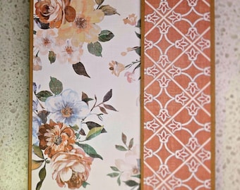 Top Bound Spiral notebook folio in a floral theme