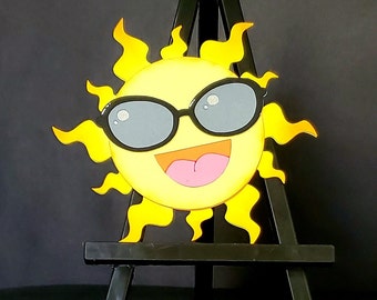 Sun die cut scrapbook or card embellishment