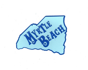 Myrtle Beach Title with South Carolina state background title for scrapbook layout