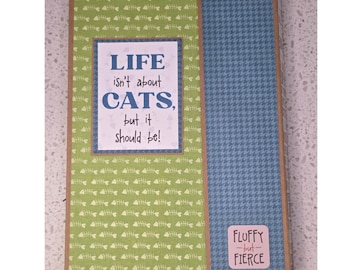 Life isn't about cat... themed Spiral Notebook Folio - One of a Kind
