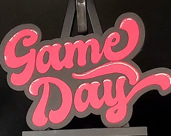 Game Day Title for scrapbook or cards, die cut embellishment