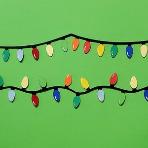Christmas Lights for card or scrapbook layout die cut embellishment