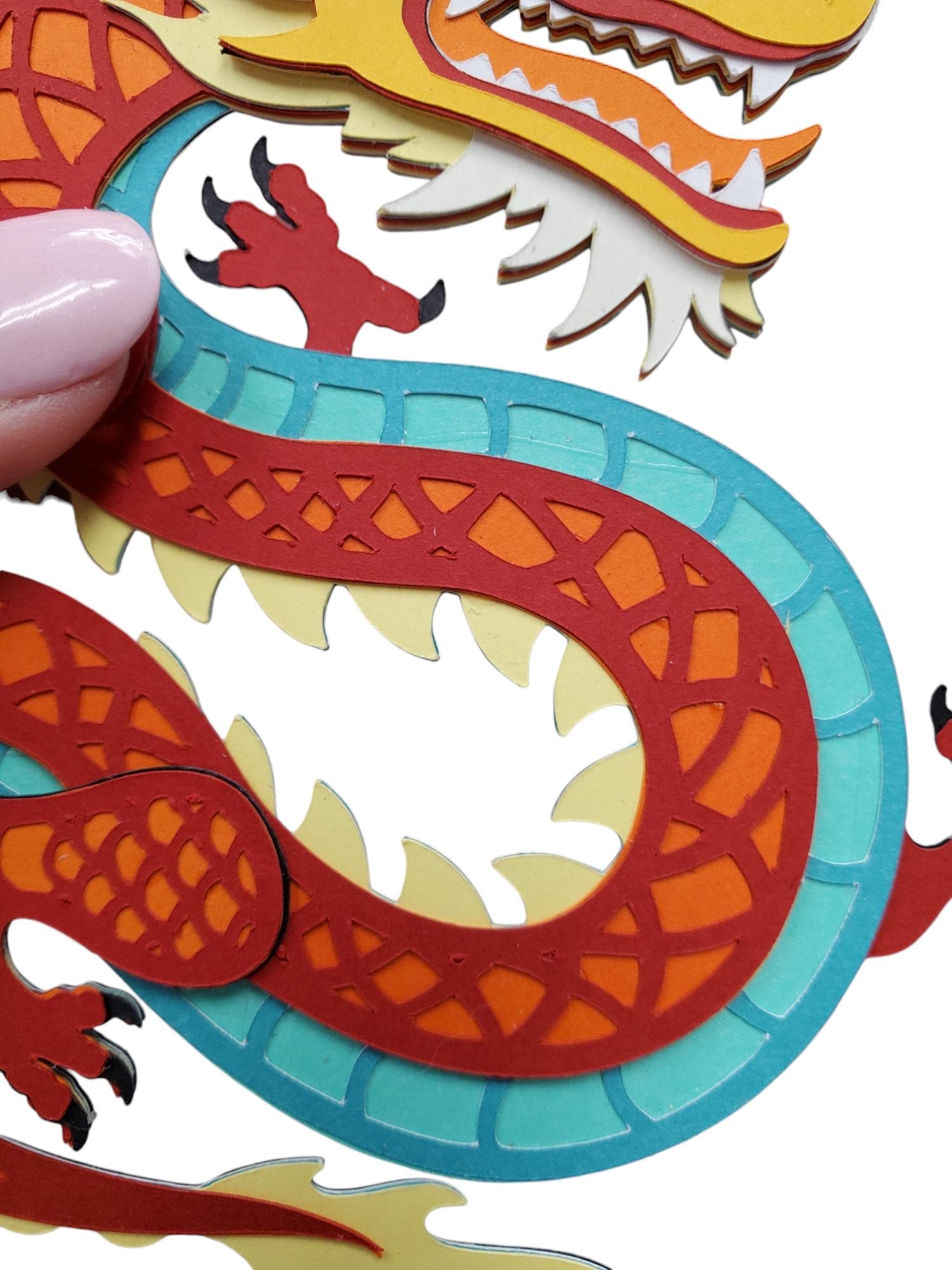 Chinese Dragon Die Cut Paper Piece - Etsy