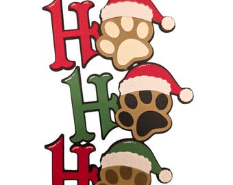 Ho Ho Ho Paws die cut for scrapbooking