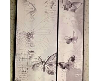Black and White Butterfly themed Spiral Notebook Folio - One of a Kind