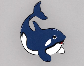 Killer Whale Paper Piecing for Scrapbook
