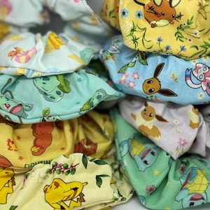 Poke’t Monsters handmade scrunchies
