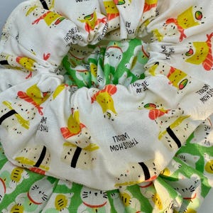 Cute sushi Japanese Cat scrunchies
