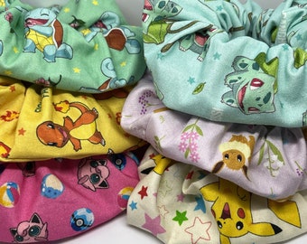 Poke’t Monsters handmade scrunchies