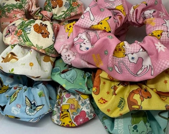 Poke’t Monsters handmade scrunchies