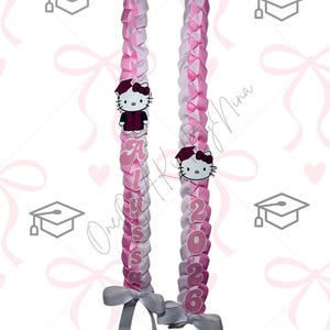 Personalized 2026 Graduation Lei: Custom School Colors, Handmade Ribbon Keepsake
