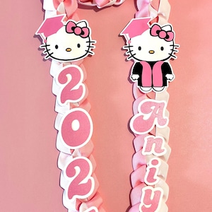 Personalized 2025 Graduation Lei: Custom School Colors, Handmade Ribbon Keepsake