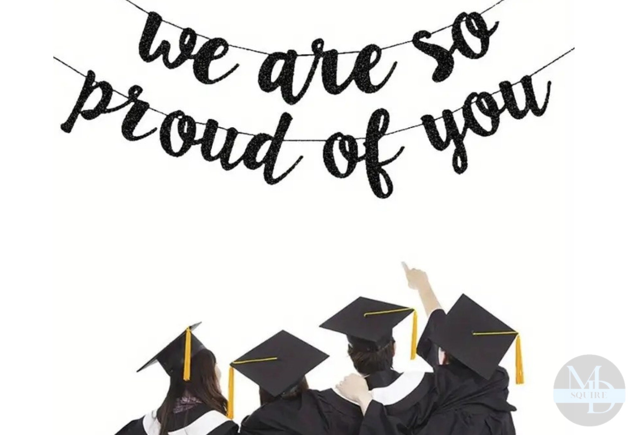 We Are So Proud Of You Banner – Class Of 2024 Graduation Decor – DIY Glitter Party Banner For High School & College Grads - View #8