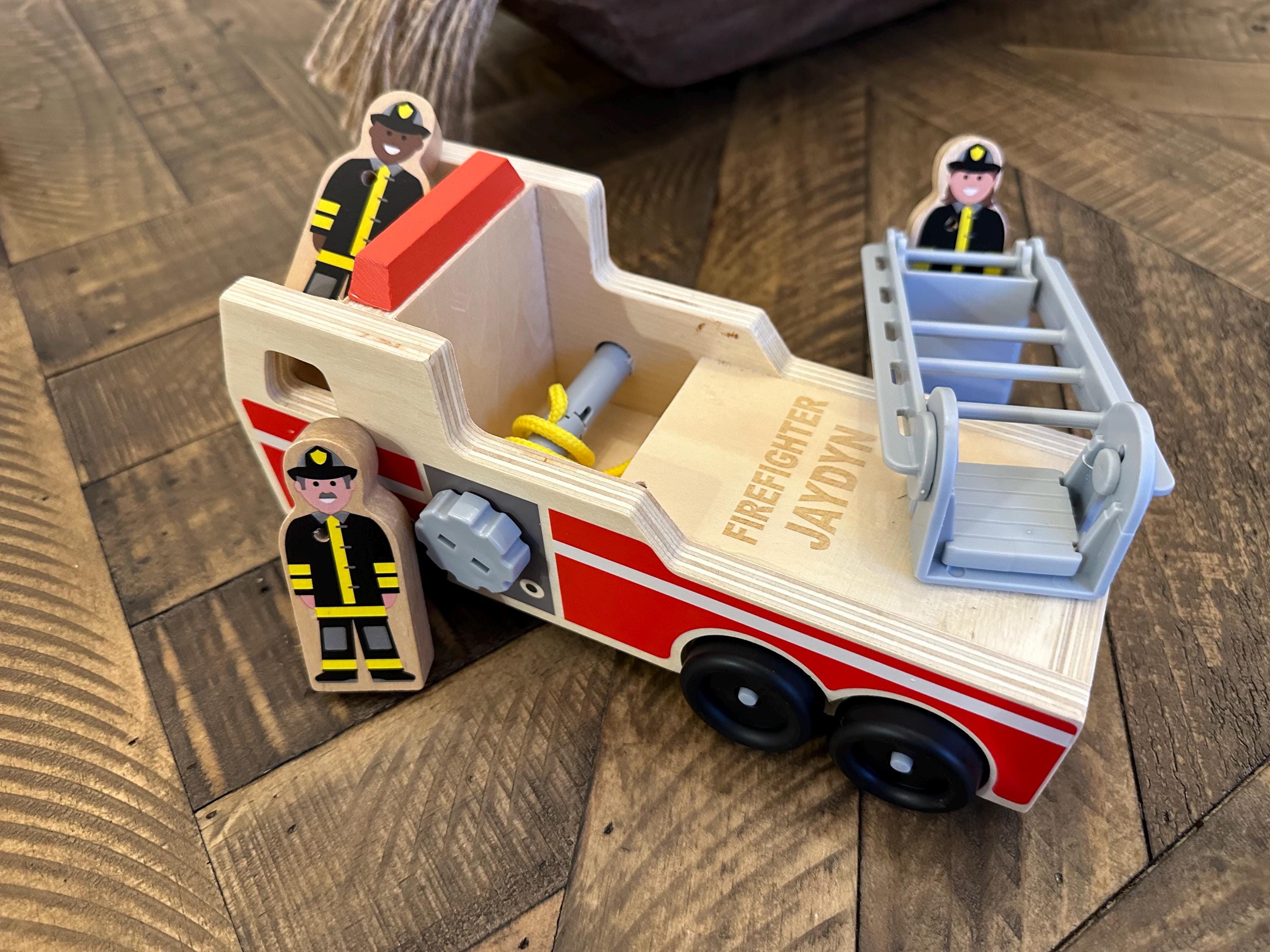 DAFU CRAFTS 木製 ウッド バイク 消防車 車