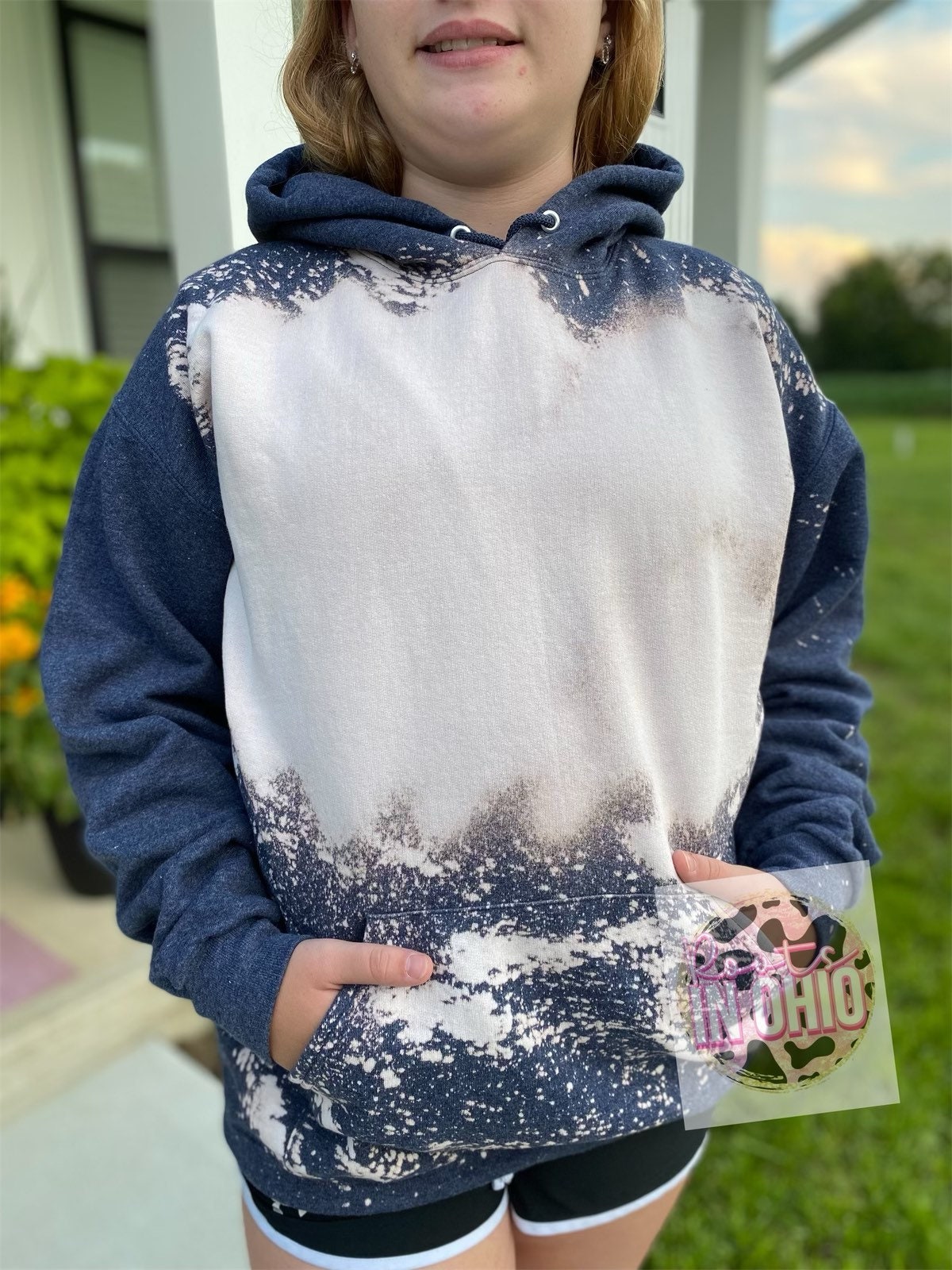 Wholesale Blank Faux Bleached Sublimation Sweatshirt Polyester Unisex 280  Grams Hoodie - China Faux Bleach Hoodies and Custom Colours Hoodies price