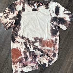 wholesale - Cowhide bleached blank shirt - bleached tee - sublimation Tshirt - blank shirt - womens bleached shirt - bleached shirt