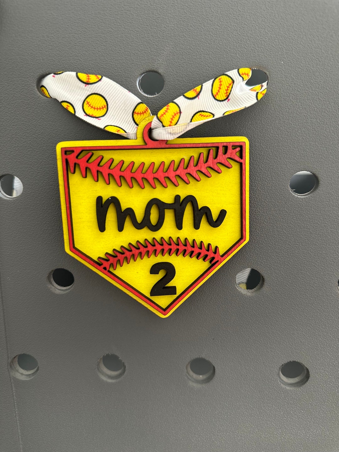 Baseball Bag Tag Softball Bag Tag Half Softball Half Baseball Tag Bogg