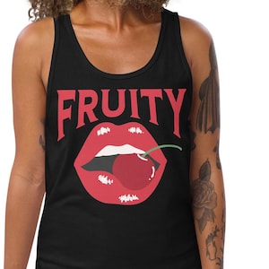 Fruity Tank Top Vintage Pride Shirt Fruity Crop Top  Funny Pride Month Shirt Retro Cherry Feeling Fruity Men&#39;s Pride Shirt Muscle Tank