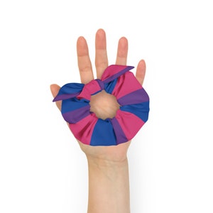 Subtle Bisexual Pride Flag Scrunchie | Bi Pride Hair Tie | LGBTQ Queer Hair Accessories