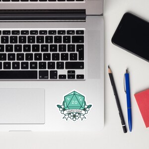 DND Sticker Custom D20 Sticker DND Gift Dungeon Master Gift DND Gift for dm dnd Player Gift