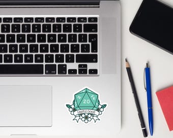 DND Sticker Custom D20 Sticker DND Gift Dungeon Master Gift DND Gift for dm dnd Player Gift