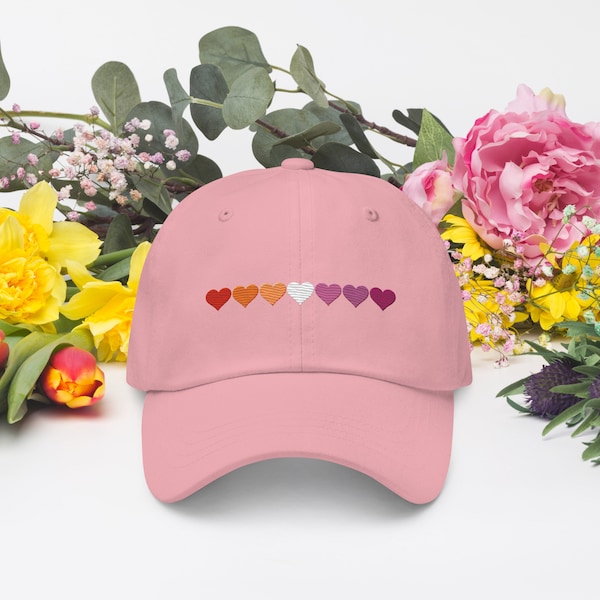 Subtle Lesbian Pride Hat | Lesbian Bachelorette | LGBTQ Hat | Lesbian Wedding Gift | Lesbian Anniversary Gift | Gay Hat | Sapphic Hat