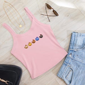 Stardew Valley Chicken Crop Top | Cozy Gamer Gift | Pixel Chicken Art | Blue Chicken Shirt