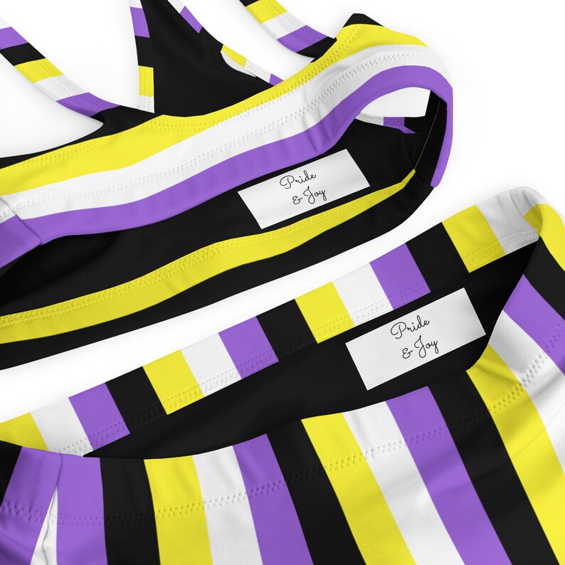 Nonbinary Pride Bikini Set Nonbinary Swim Suit ENBY Pride Etsy