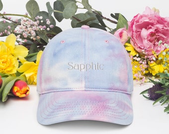 Sapphic Lesbian Pride Tie Dye Hat | Bisexual Pride Hat | LGBTQ Queer Gift