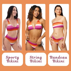 Lesbian Pride-zwempak | Gay Pride-bikini | Lesbische Pride-outfit | Pride-top | Queer-bikiniset