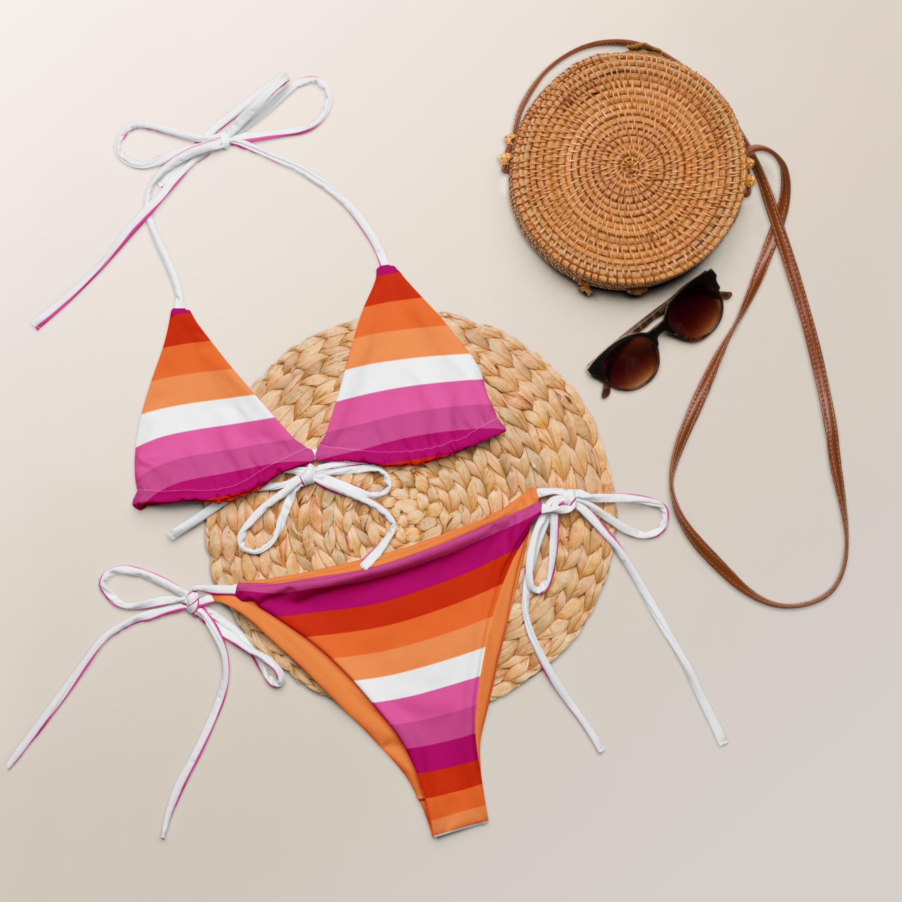 Lesben-Stolz-Badeanzug | Gay-Pride-Bikini | Pride Outfit | Pride Top | Süßes Bikini Set