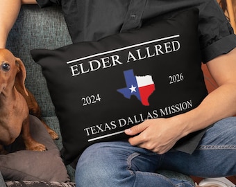 Custom LDS Missionary Pillow: Personalized Name Tag Gift