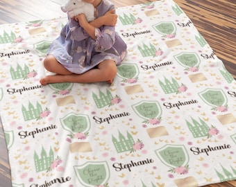 Custom LDS Baptism Blanket Velveteen Plush "My Baptism Blanket" CTR Gift for Girl Room Decor Baptism Gift for Girls Choose the Right Primary