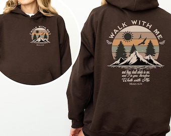 2026 LDS Youth Theme Walk With Me Unisex Hoodie Gildan 18500 Camp Sweatshirt for Young Men & Women Moses 6:34 hoodie Young Women camp hoodie