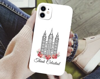 Tough Phone Case Think Celestial General Conference Missionary Gift Young Women Relief Society Temple Worker Birthday Present Christmas Gift