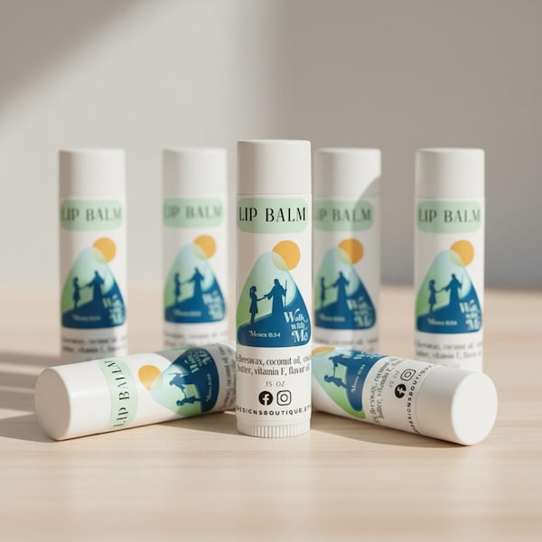 Walk with Me Lip Balm 2026 LDS Youth ThemeFavors Relief Society Ministering Gift Ward LDS Women Birthday Christmas Bulk Lip Balm LDS Gift