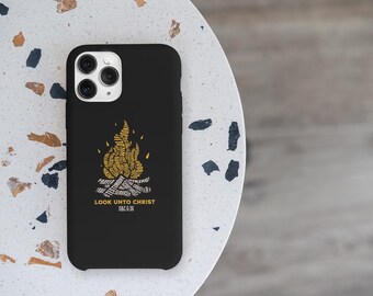 2025 LDS Youth Theme Look Unto Christ Protective Phone Case | Christian Message | iPhone, Samsung Galaxy, Google Pixel Phone Case Iphone 15