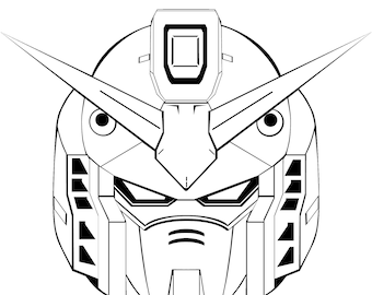 Gundam Kopf svg, Gundam Silhouette, Gundam Vektor, Gundam Kopf Clipart